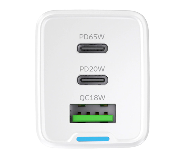 Wozinsky Ładowarka GaN 65W z portami USB 2xUSB-C z kabelm C-C 65W - 1487890 - zdjęcie 3